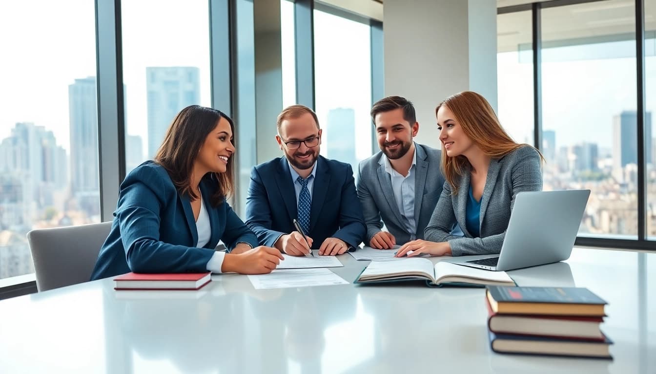 Streamlined multi-state title and escrow services consultation highlighting professional teamwork.
