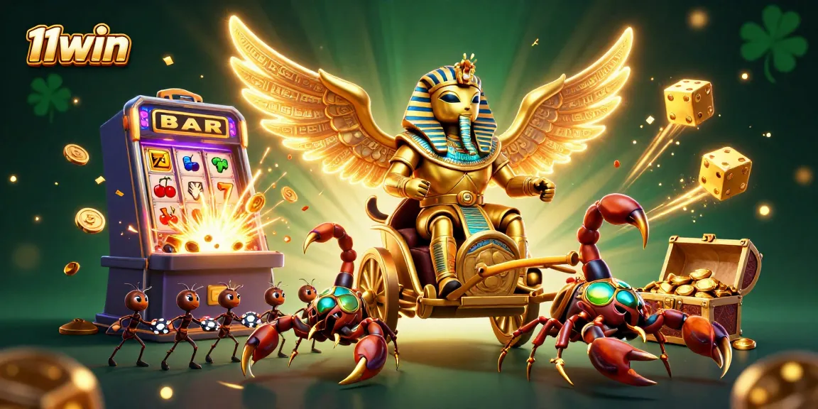 Experience the vibrant casino world with 11win's colorful jackpot scene full of action and excitement.