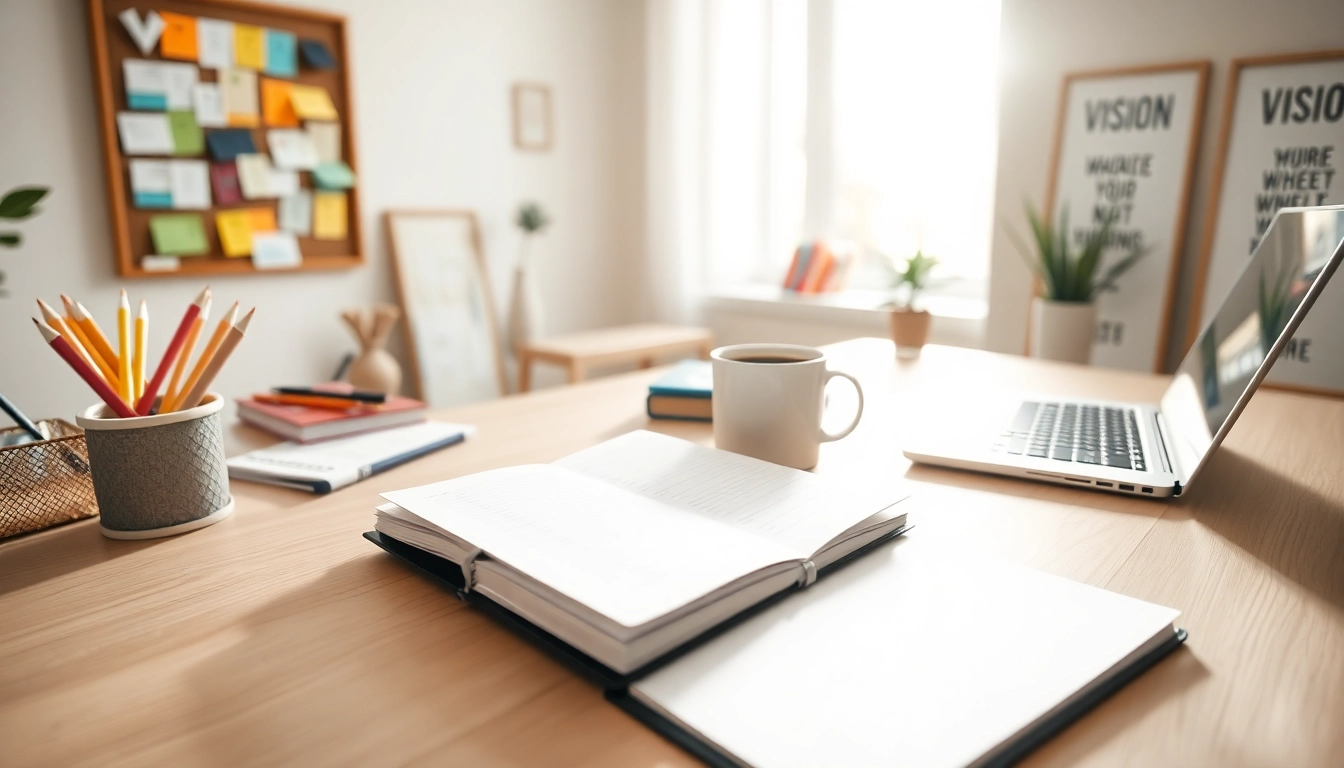 Plan Your Way, Instantly with a professional planner in a cozy workspace filled with colorful stationery.