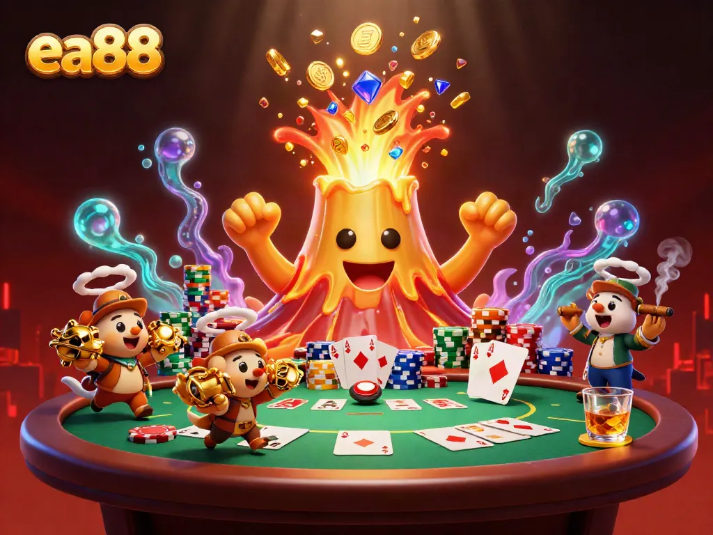 Experience the thrill of ea88 with a vibrant casino scene filled with treasure and excitement.