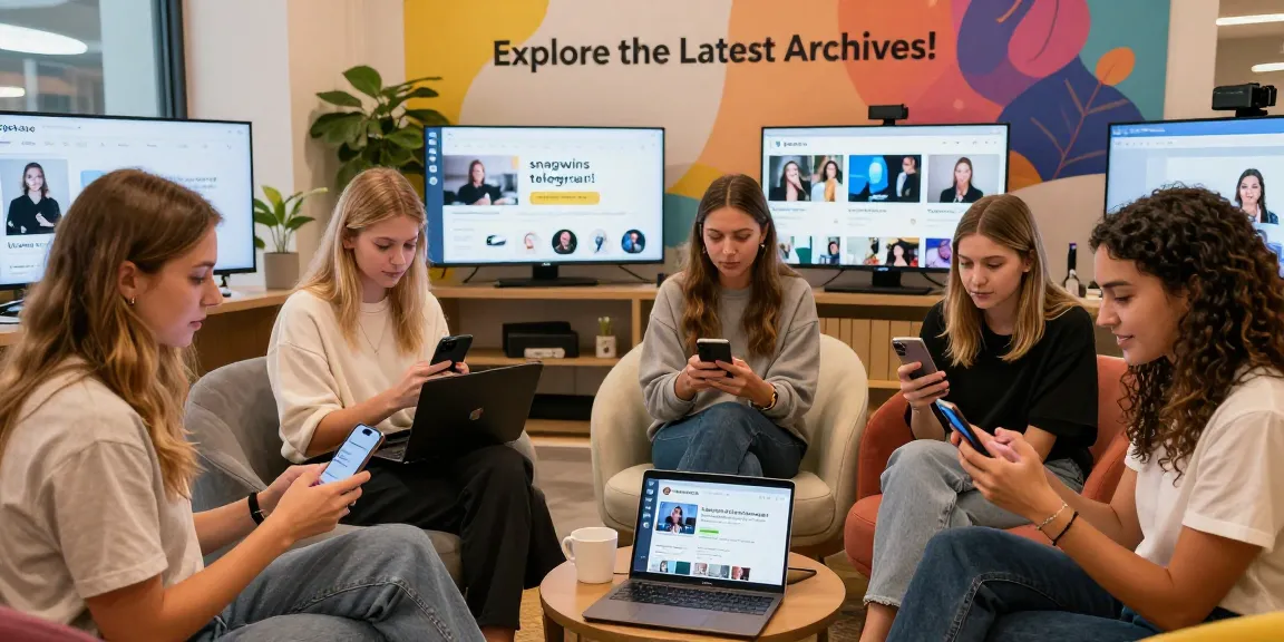 Community gathering discussing content on snapwins telegram in a vibrant lounge with engaging atmosphere.
