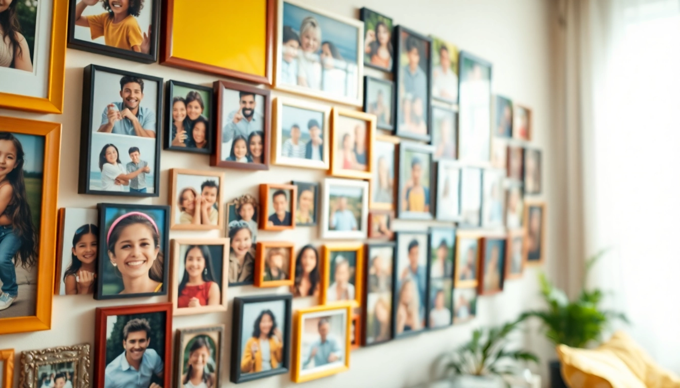 Create a stunning photo wall filled with vibrant memories and joyful expressions.