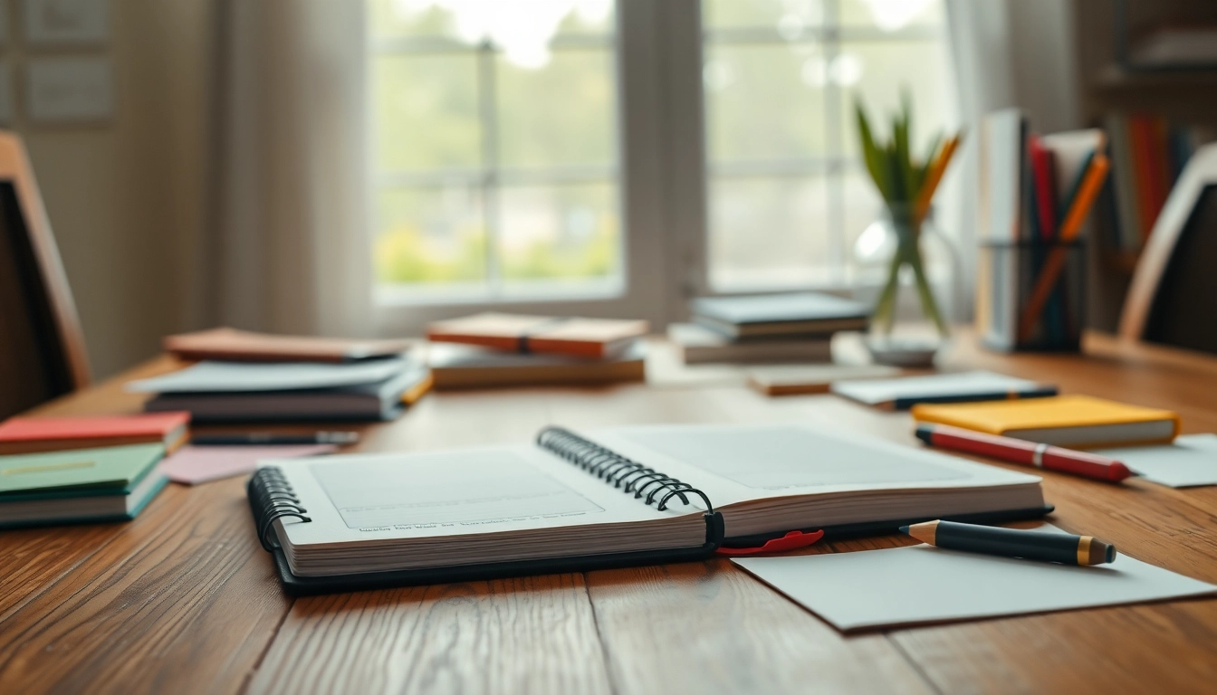 Organized workspace with Planners for Kindle Scribe on a desk, showcasing creativity and productivity.