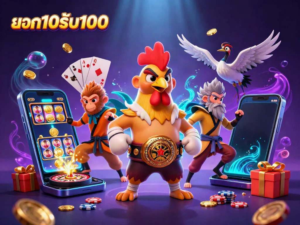 ฝาก10รับ100 สนุกไปกับเกมจริงและแถมโบนัส 100 บาทสุดคุ้มภาพ