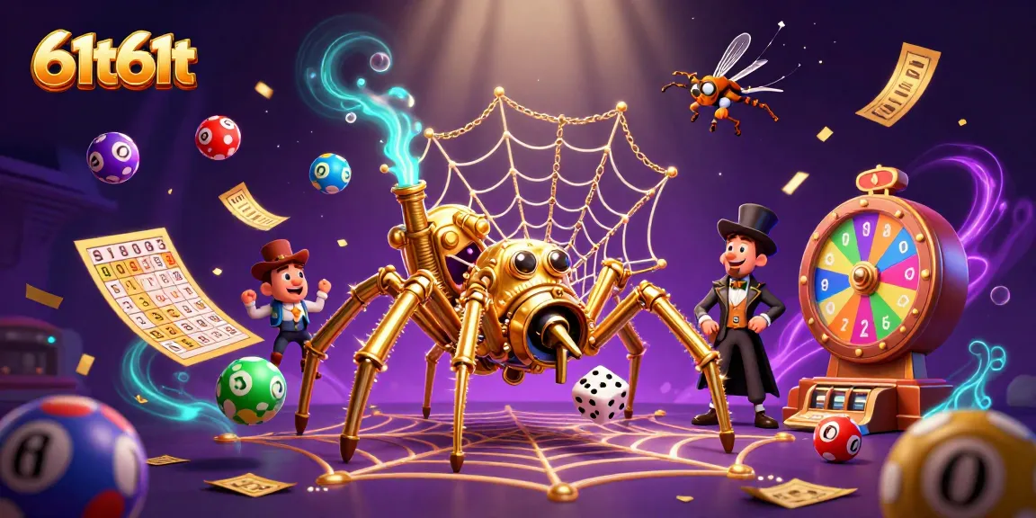 Engage with a dynamic 3D illustration showcasing the captivating world of 61t61t casino gaming.