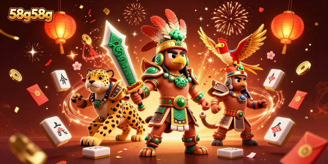 Experience thrilling gameplay with 58g58g in a vibrant 3D casino-themed illustration.