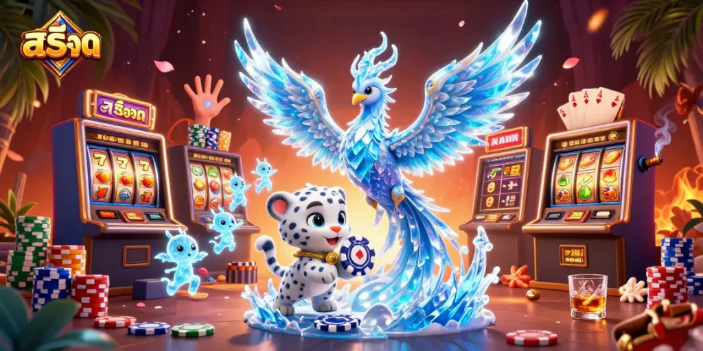 เล่นสล็อตในภาพการ์ตูน 3D สวยงามกับสล็อตแมชชีนและองค์ประกอบคาสิโนที่น่าตื่นเต้น