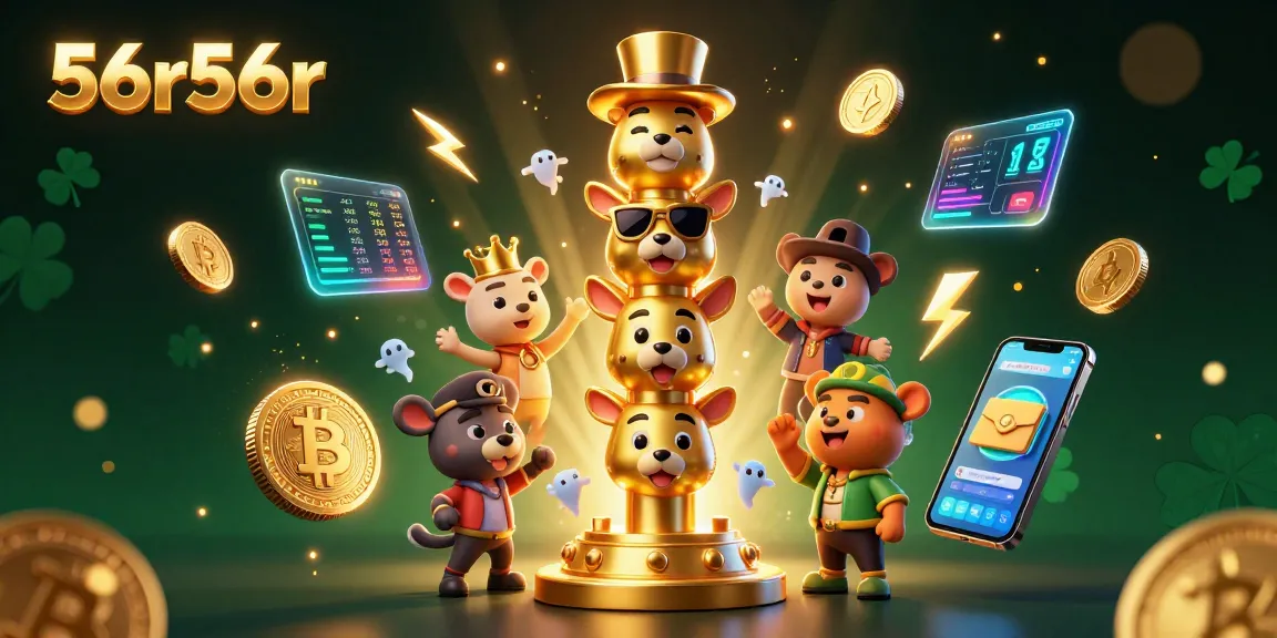 56r56r revela totem de animais e moedas digitais em cena de cassino emocionante.