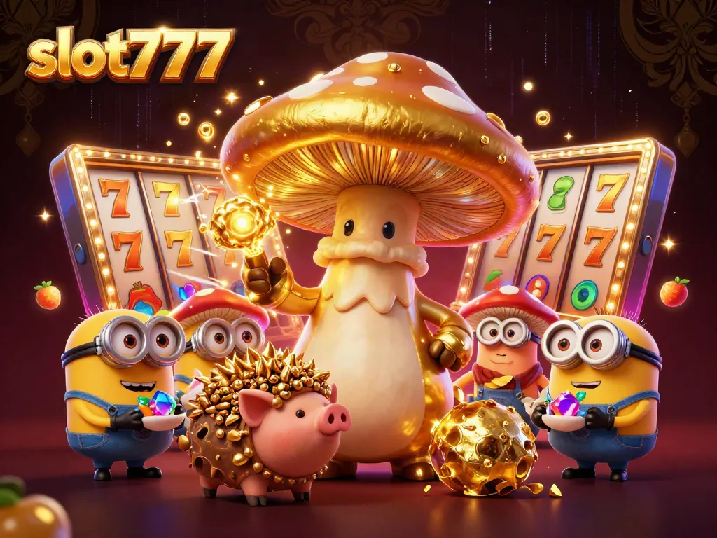 Permainan slot777 yang menarik dengan penyihir emas dan simbol keberuntungan muncul di layar.