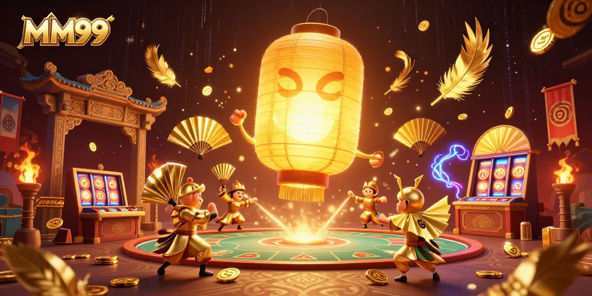 Experience thrilling MM99 gameplay with vibrant casino graphic illustration featuring a golden lantern spirit.