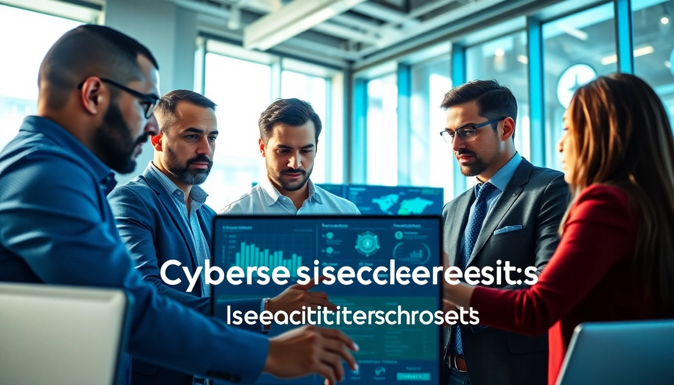 Learn about cyber essentials plus with a focused cybersecurity team in a modern office.