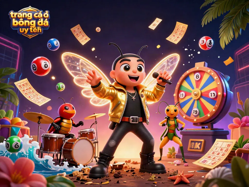 Khám phá trang cá độ bóng đá uy tín với hình ảnh sinh động của cicada rock star và các yếu tố trò chơi hấp dẫn.