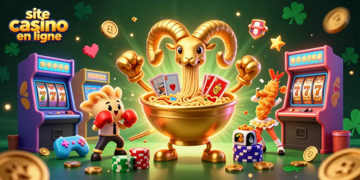 Immergez-vous dans l'univers d'un site casino en ligne avec des personnages cartoon, machines à sous et couleurs vives.