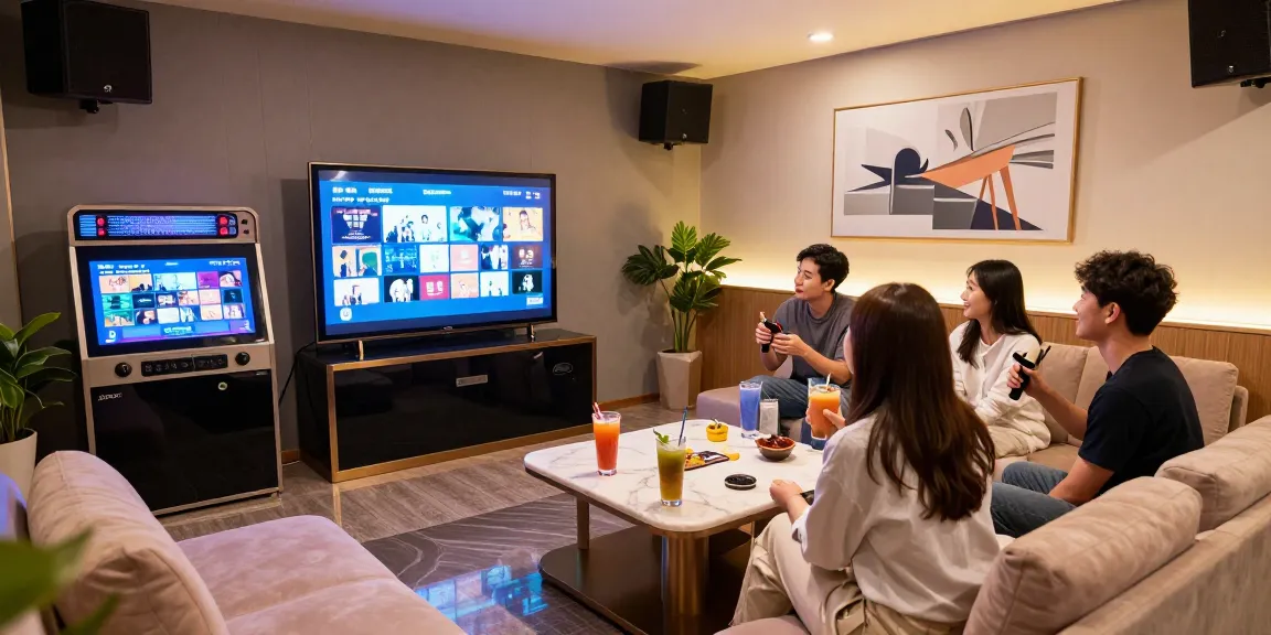 강남 유앤미에서 프라이빗한 가라오케를 즐기는 즐거운 모습