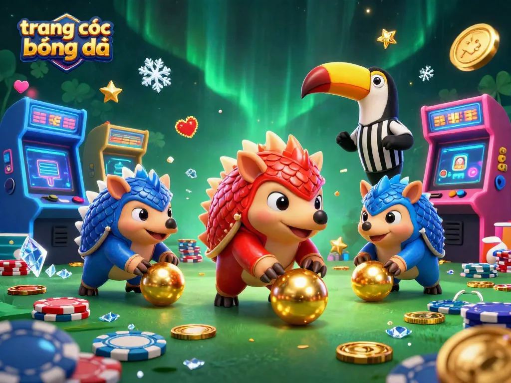 Trang cá cược bóng đá với các pangolin đang thi đấu trong cảnh Casino sôi động