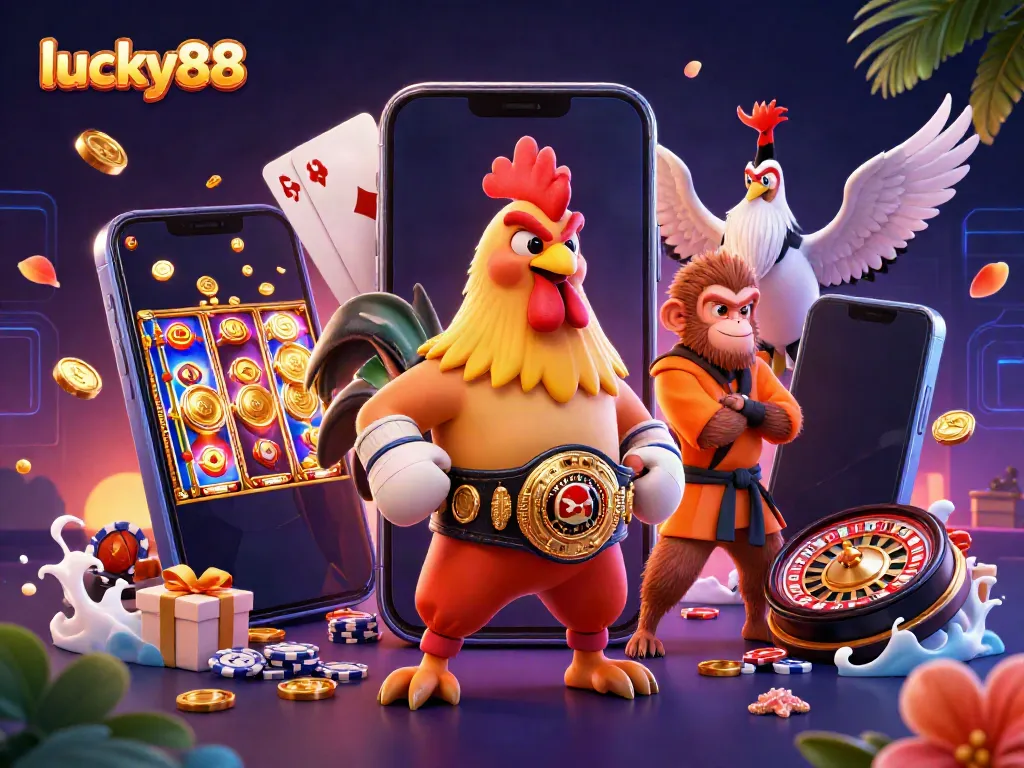 Experience the thrill of gameplay at lucky88 with dynamic casino elements and vibrant characters.