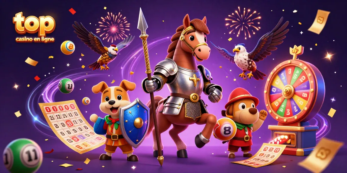 Lancez-vous dans le divertissement des jeux avec le top casino en ligne, animé par des personnages captivants et des éléments festifs.