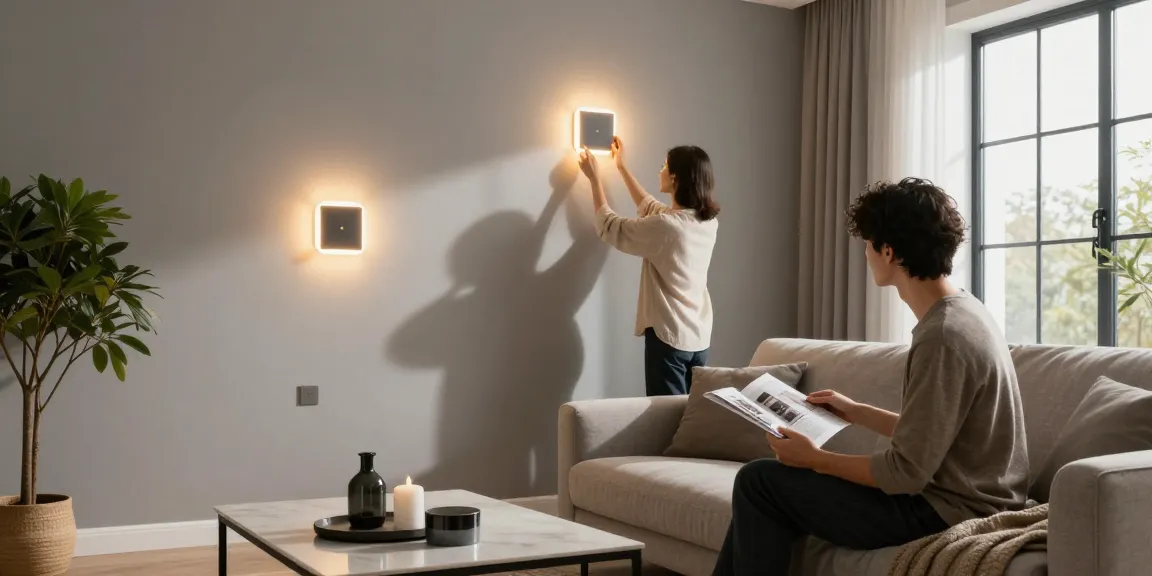 Aplice tavan moderne în interiorul unui living elegant, cu iluminare caldă.