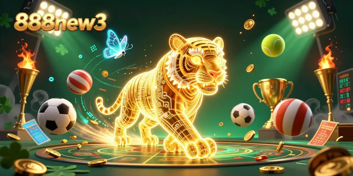 Engage in thrilling sports betting action with 888new3, featuring vibrant neon characters and dynamic game elements.