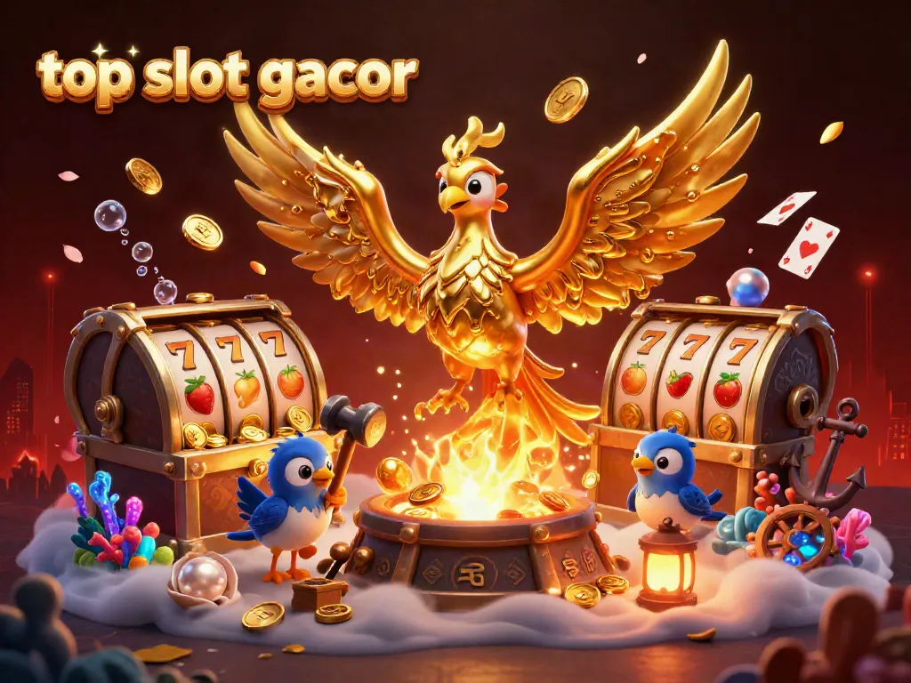 Permainan slot gacor dengan phoenix emas dan elemen kasino di 222SLOT