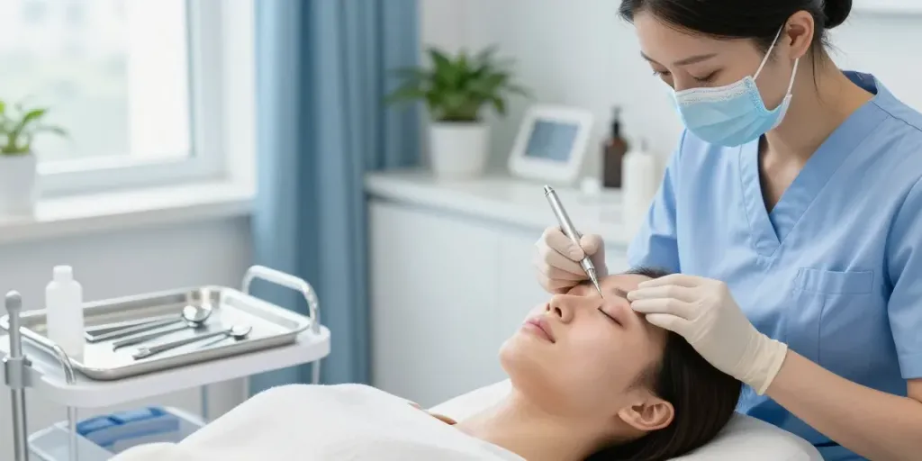 Augenringe entfernen mit professioneller Behandlung in einer modernen Klinik.