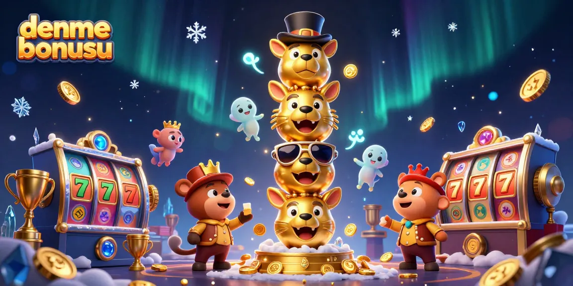 Experience the excitement of deneme bonusu in this vibrant casino scene filled with animated game elements.