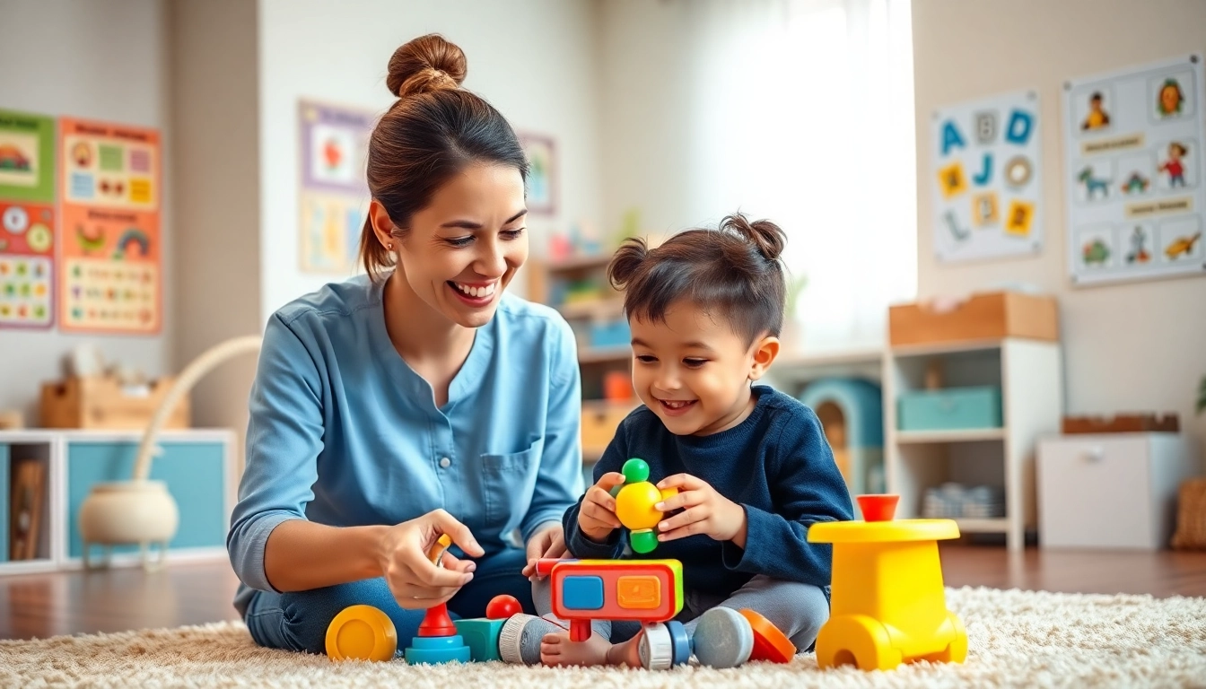 Engaging ABA therapy in Novi showcasing a therapist and child during a supportive session.