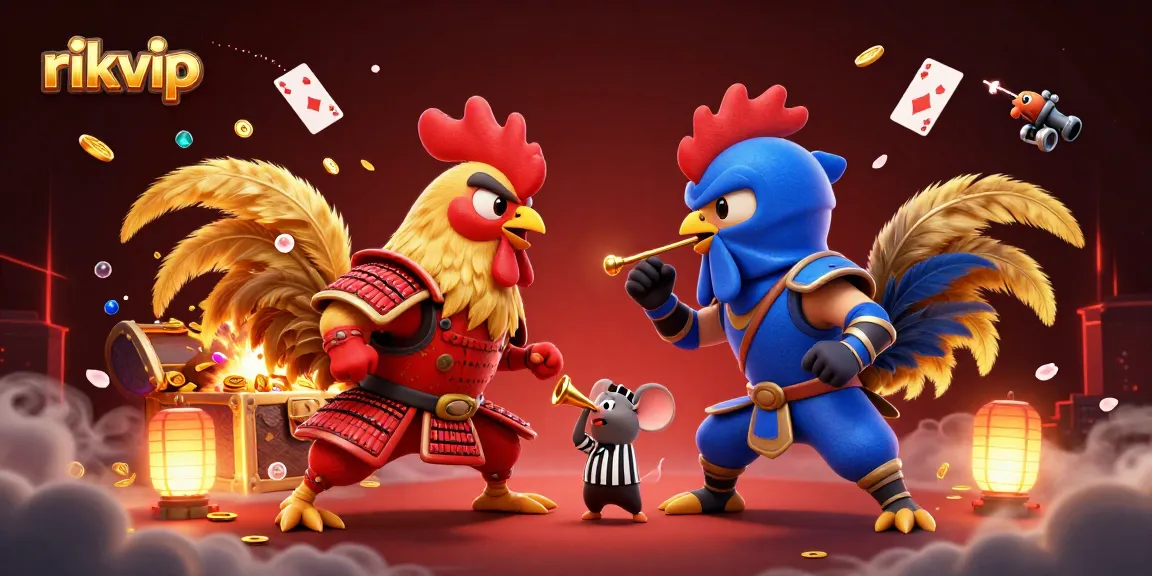 Experience thrilling gameplay at rikvip with action-packed cockfighting scenes and vibrant elements.