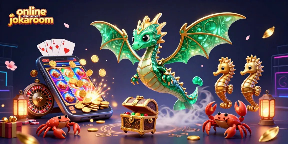 Experience the exciting gameplay of online baccarat jokaroom with vibrant casino elements and characters.