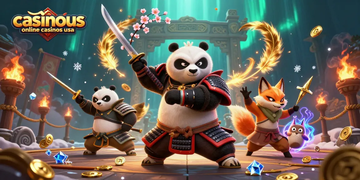 Experience thrilling action at casinous online casinos usa with a magical panda, ninja fox, and spirit tanuki.