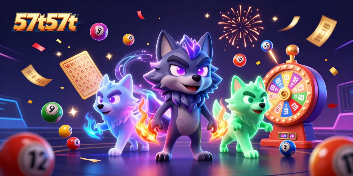 Atraia a sorte com 57t57t em uma intensa ilustração de cassino cheia de energia e personagens fantásticos.
