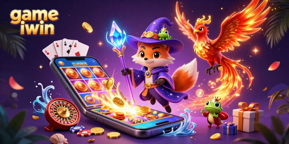 Spin your way to victory with game iwin's vibrant 3D casino experience featuring magical characters and game elements.