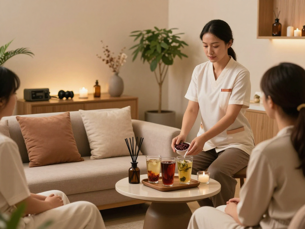 Mantra 88: Relaxing premium wellness spa lounge inviting clients to unwind with soothing ambiance.