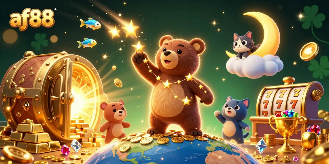 Win big at af88 with a dynamic 3D illustration of lucrative casino gaming elements.