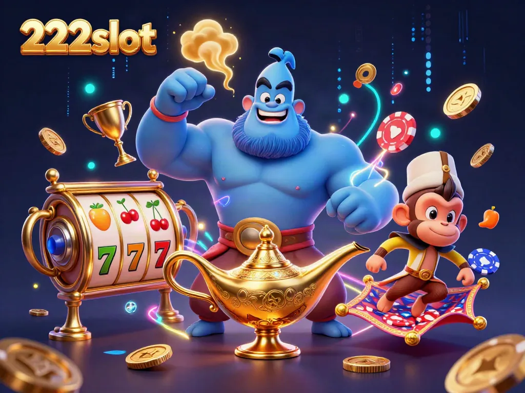 Putar mesin slot di 222slot dengan genie dan koin keberuntungan!