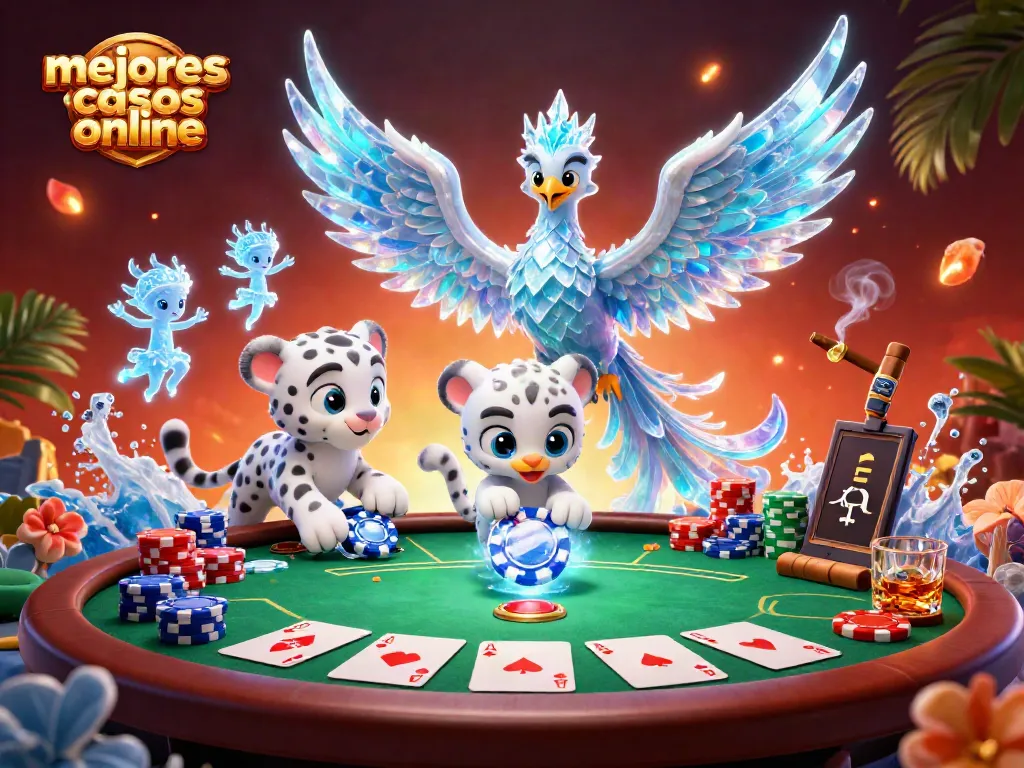 Disfruta de los mejores casinos online con una vibrante escena de juego y personajes encantadores.