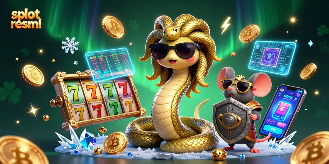 Slot resmi menampilkan Medusa dan mouse pejuang di dunia kasino dengan elemen menarik.
