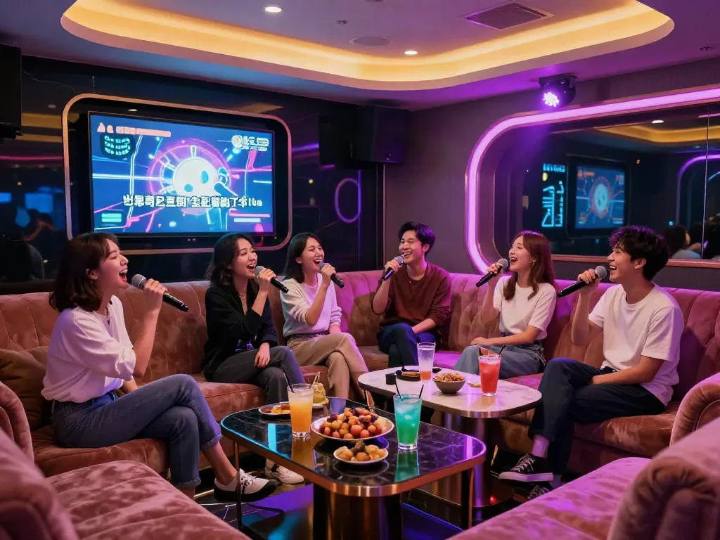 강남 달토에서 즐거운 노래를 부르는 친구들의 모습