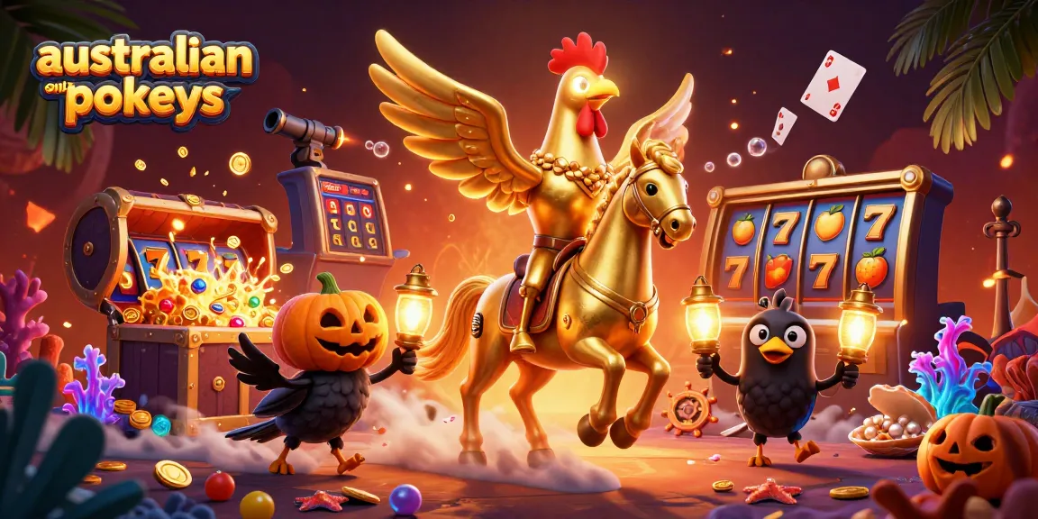 Experience the thrill of australian online pokies with vibrant 3D casino scenes filled with action.