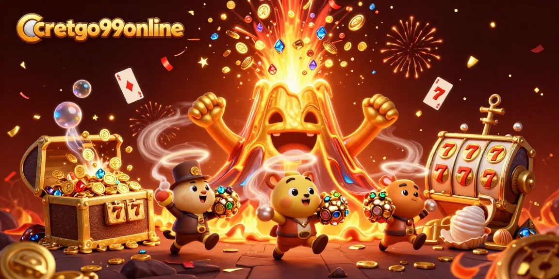 Experience thrilling gameplay at cretgo99online with a vibrant scene of winning treasures.